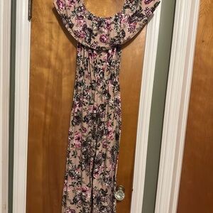 Floral Off-Shoulder Jumpsuit/Romper